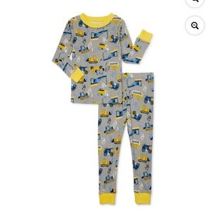 Wonder Nation Boys Gray Heavy Equipment 2 PC Pajama Set 5T NWT